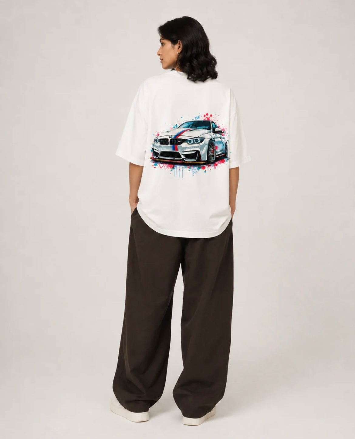 BMW M Graphic Oversized T-Shirt – White