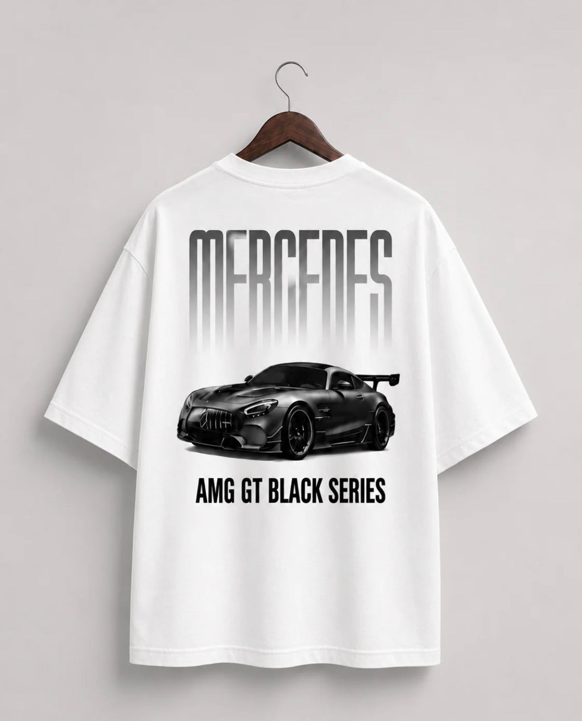 Mercedes AMG GT Graphic Oversized T-Shirt – White