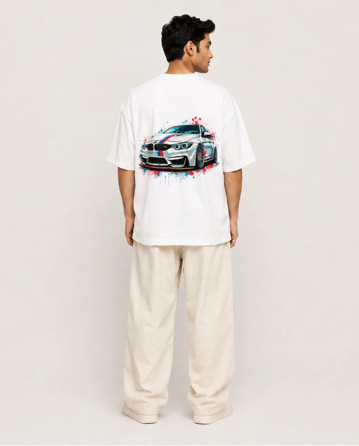 BMW M Graphic Oversized T-Shirt – White